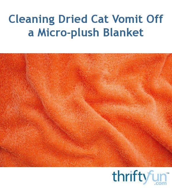 Cleaning Dried Cat Vomit Off a Microplush Blanket? ThriftyFun