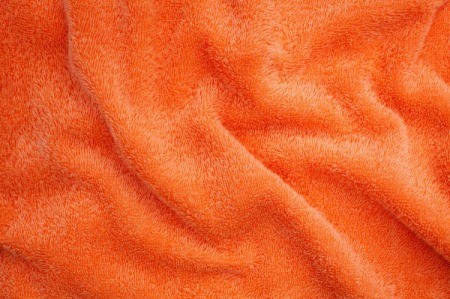 A plush orange blanket.