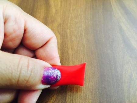 Drinking Straw Geometric Earrings -fold the remaining straw on the right over to cover the folds