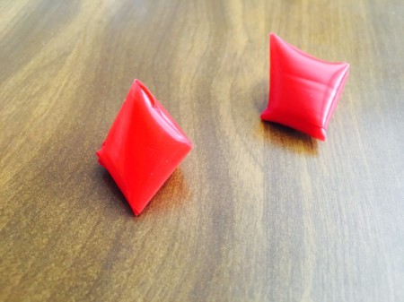 Drinking Straw Geometric Earrings - make second pyramid