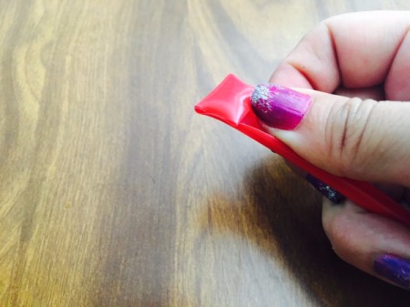 Drinking Straw Geometric Earrings - fold the top of the straw down to make a rectangle