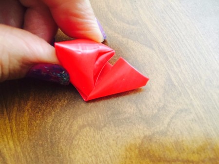 Drinking Straw Geometric Earrings - tuck leftover into the pyramid