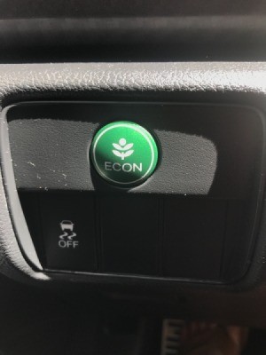 Drive on Econ Mode to Save Gas - green Econ mode button