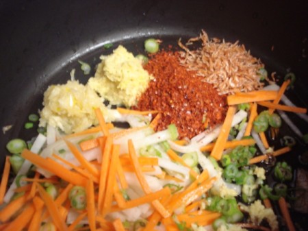 Homemade Kimchiingredients in bowl