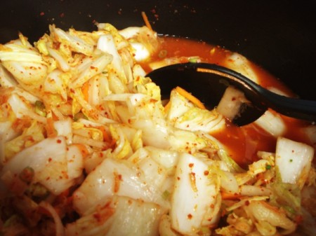 Homemade Kimchi mixed ingredients