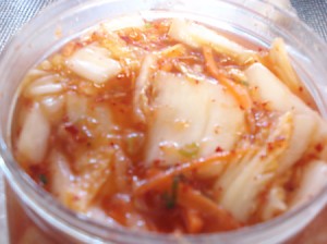 Homemade Kimchi in jar
