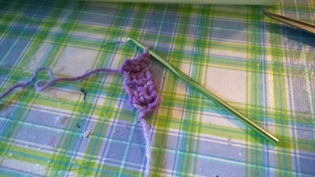 Crocheted and Woven Plastic Basket - crocheting strips