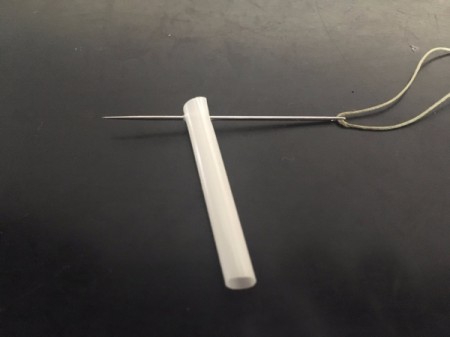 Drinking Straw Statement Necklace - begin threading the straws