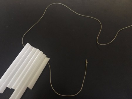 Drinking Straw Statement Necklace - continue adding straw pieces