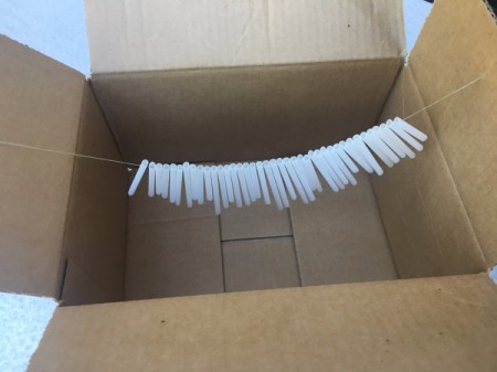 Drinking Straw Statement Necklace - hang necklace across the box