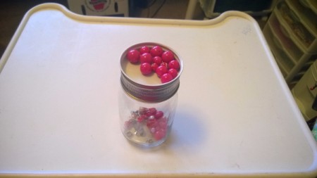 Sorting Buttons or Beads - beads in lid