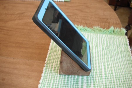 Homemade Wooden Kindle Stand