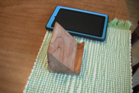 Homemade Wooden Kindle Stand