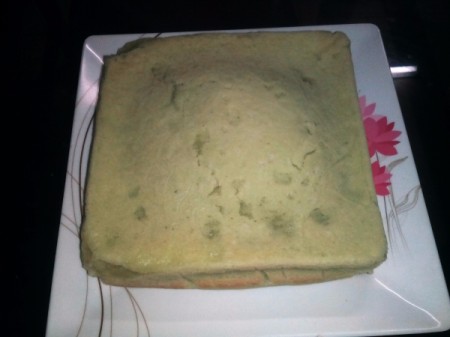 Pandan Rice Cake on plate