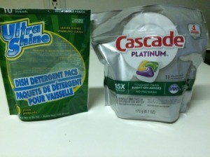 Bargain Dishwasher Pods at Dollar Tree - Dollar Tree and Cascade pod packages