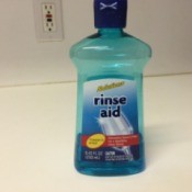 Dollar Tree Rinse Aid  - bottle of dishwasher rinse aid