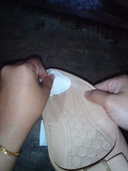 Preventing Pain from Blisters with a Pantyliner - stick to the back of the shoe causing the blister