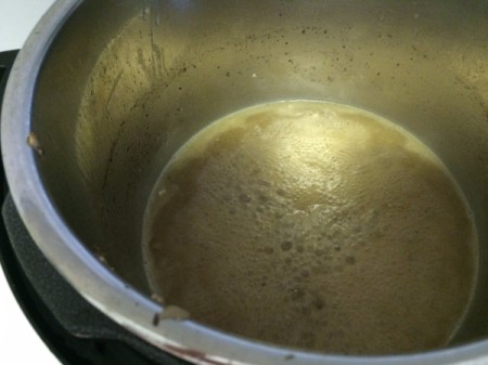 broth in Pressure Cooker