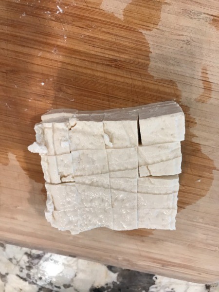 cut tofu