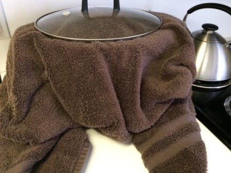 towel covered Slow Cooker