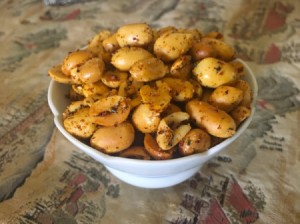 Spicy Peanuts in bowl