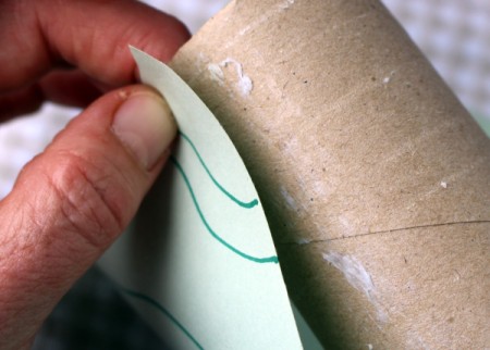 Paper Octopus - stick one edge of paper to the tube