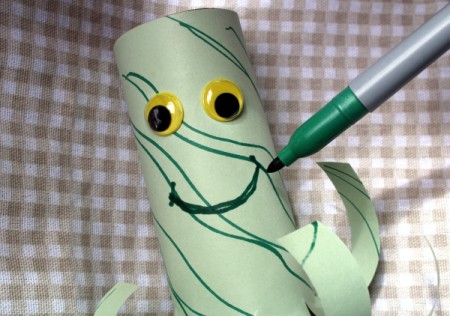 Paper Octopus - use marker to add a smile