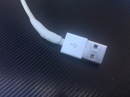 DIY Moldable Silicone Clay - charging cord ready to use and flexible