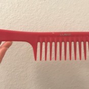Use a Wide Toothed Comb Instead of a Brush - red comb