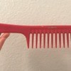 Use a Wide Toothed Comb Instead of a Brush - red comb