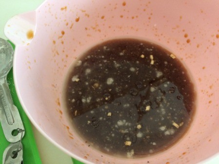 Teriyaki sauce mixed in bowl
