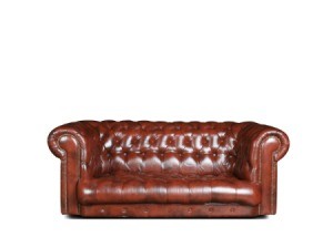 An older leather couch.