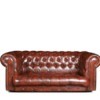 An older leather couch.