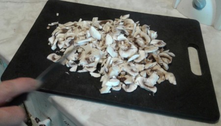 cut mushrooms