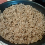 Mushroom Fried Rice in pan
