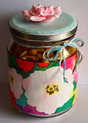 Delightful Jar Teacher's Appreciation Gift - nut filled decorated jar