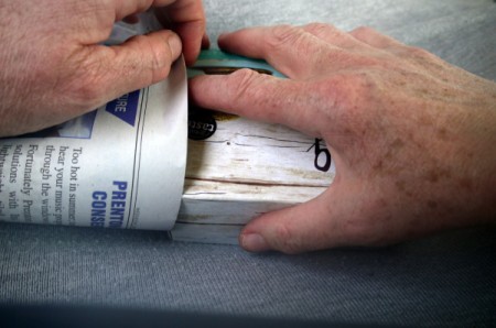 Newspaper Gift Bag - remove the carton
