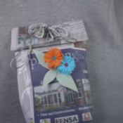 Newspaper Gift Bag - add embellishments