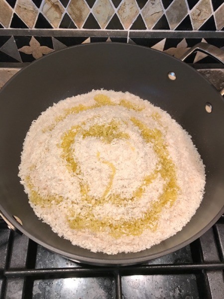 panic and oil in pan