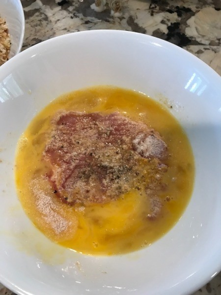 pork dipped in egg