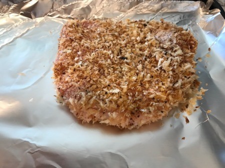 Pork Tonkatsu on baking pan