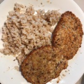 Baked Pork Tonkatsu on plate with rice