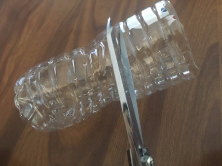 Plastic Bottle Bracelets - finished cutting with a pair of scissors