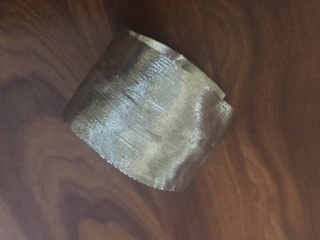 Plastic Bottle Bracelets - press fabric down on outside