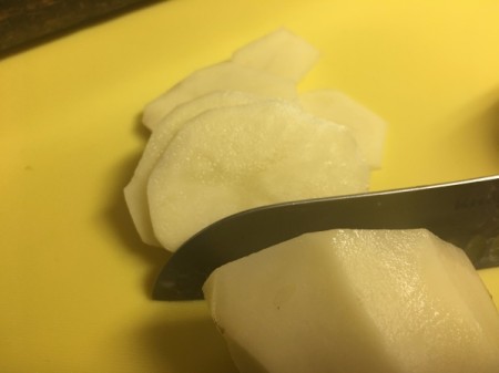sliced potato