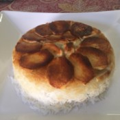 Persian Rice with Potato Tadig on plate