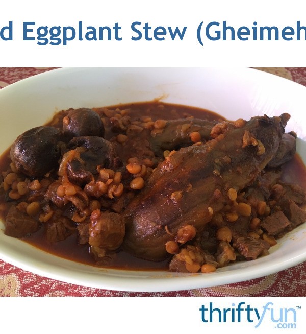 Split Pea and Eggplant Stew Gheimeh Bademjan ThriftyFun Split Pea and Eggplant Stew Gheimeh Bademjan ThriftyFun