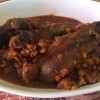 Split Pea and Eggplant Stew on plate