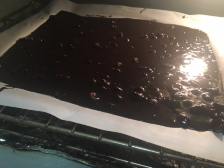 batter spread on paper