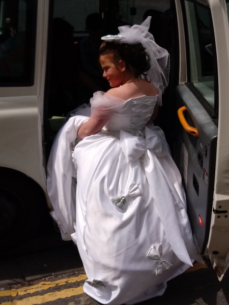 Removing Dirt Stain on a Communion Dress